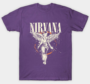 Nirvana In Utero Paint Splash T-Shirt Purple