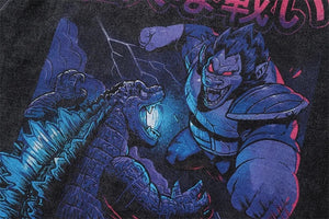 DBZ Great Ape Vs Godzilla Anime Parody T-Shirt XanacityToronto