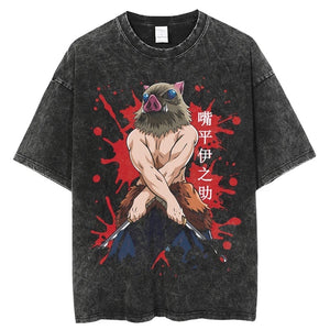 Kimetsu no Yaiba Demon Slayer Washed T-Shirt XanacityToronto