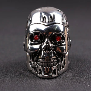 Terminator Red Crystal Silver Plated Ring Xanacity Toronto
