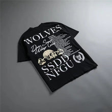 Grunge Wolves Skull & Bones T-Shirt Xanacity Toronto