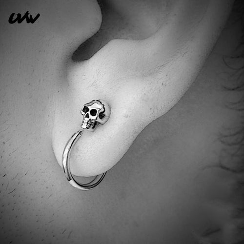 2pc Tiny Punk Skull Helix Ear Stud Earrings Set Xanacity Toronto