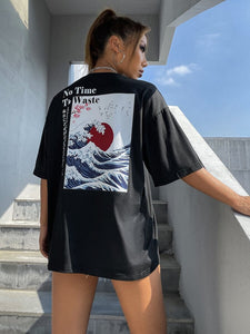 No Time To Waste Japanese Graphic Art T-Shirt - The Hottest Fashion Trends 2022 Xanacity Toronto