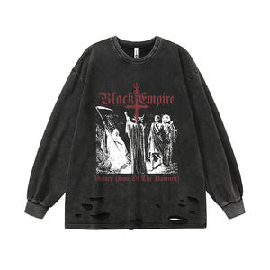 Black Empire Victory (Son Of The Damned) Ripped Long Sleeve T-Shirt Xanacity Toronto