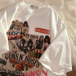 Ladies Guns N Roses Vintage Style T-Shirt- Underground Rockband Fashion Xanacity Toronto