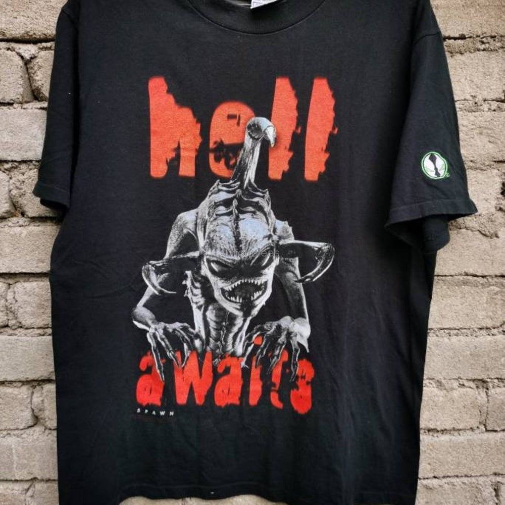 1997 Spawn Hell Awaits Todd McFarlane Movie Promo T-Shirt Xanacity Toronto
