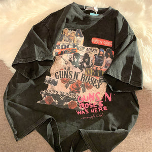 Ladies Guns N Roses Vintage Style T-Shirt- Underground Rockband Fashion Xanacity Toronto