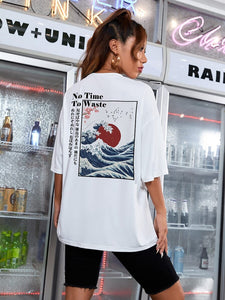 No Time To Waste Japanese Graphic Art T-Shirt - The Hottest Fashion Trends 2022 Xanacity Toronto
