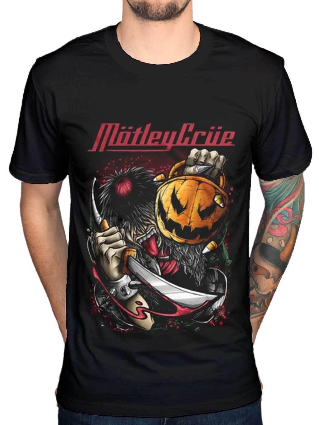 Motley Crue Halloween Pumpkin Slash T-shirt Black