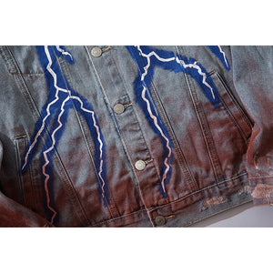 Lightning Printed Denim Jacket