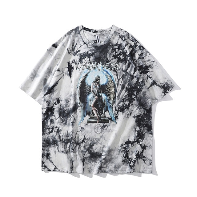 Darkness Angel Acid Wash T-shirt White China