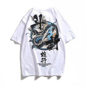 H.T.N.S Traditional Japanese T-Shirts Silver CHINA