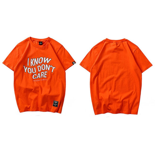 I Know You Dont Care T-shirt A18717 Orange