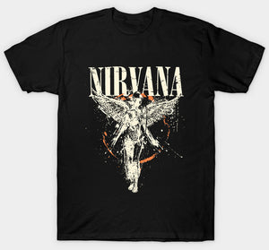Nirvana In Utero Paint Splash T-Shirt Black