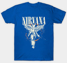 Nirvana In Utero Paint Splash T-Shirt royal blue
