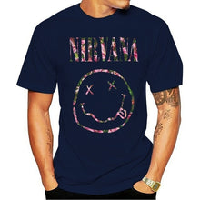 Nirvana Kurt Cobain Floral Smiley Face T-Shirts XanacityToronto