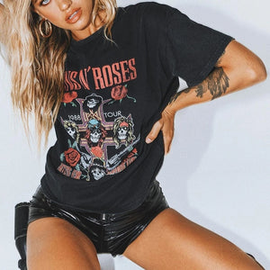 Classic Ladies Guns N Roses T-Shirt Black XanacityToronto