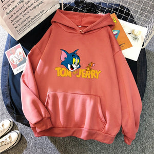 Tom & Jerry Hoodie Coral Red