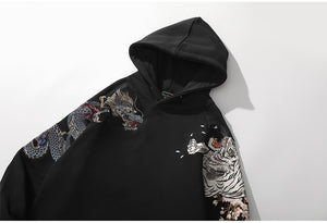 All Over Embroidered Traditional Legend of The Phoenix Pullover Hoodie XanacityToronto