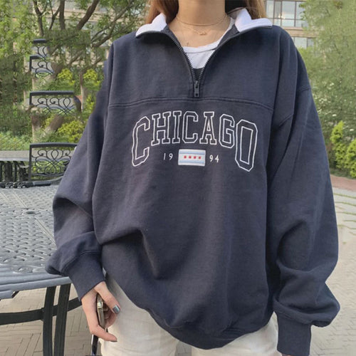 Chicago Classic 1994 Zip Up Collar Sweatshirt XanacityToronto