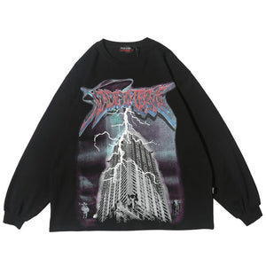 Lighting Global Long Sleeve T Shirts Gothic Punk Streetwear! XanacityToronto