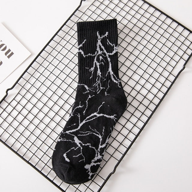 Black Lightning Socks Cotton XanacityToronto