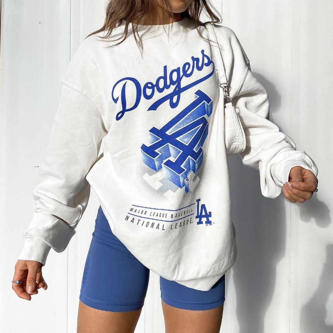 Кофта женская модная белая спортивная. Dodgers свитшот белый. Nats top