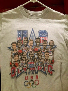 1992 USA Basketball Dream Team Caricature Reprint T-Shirt XanacityToronto