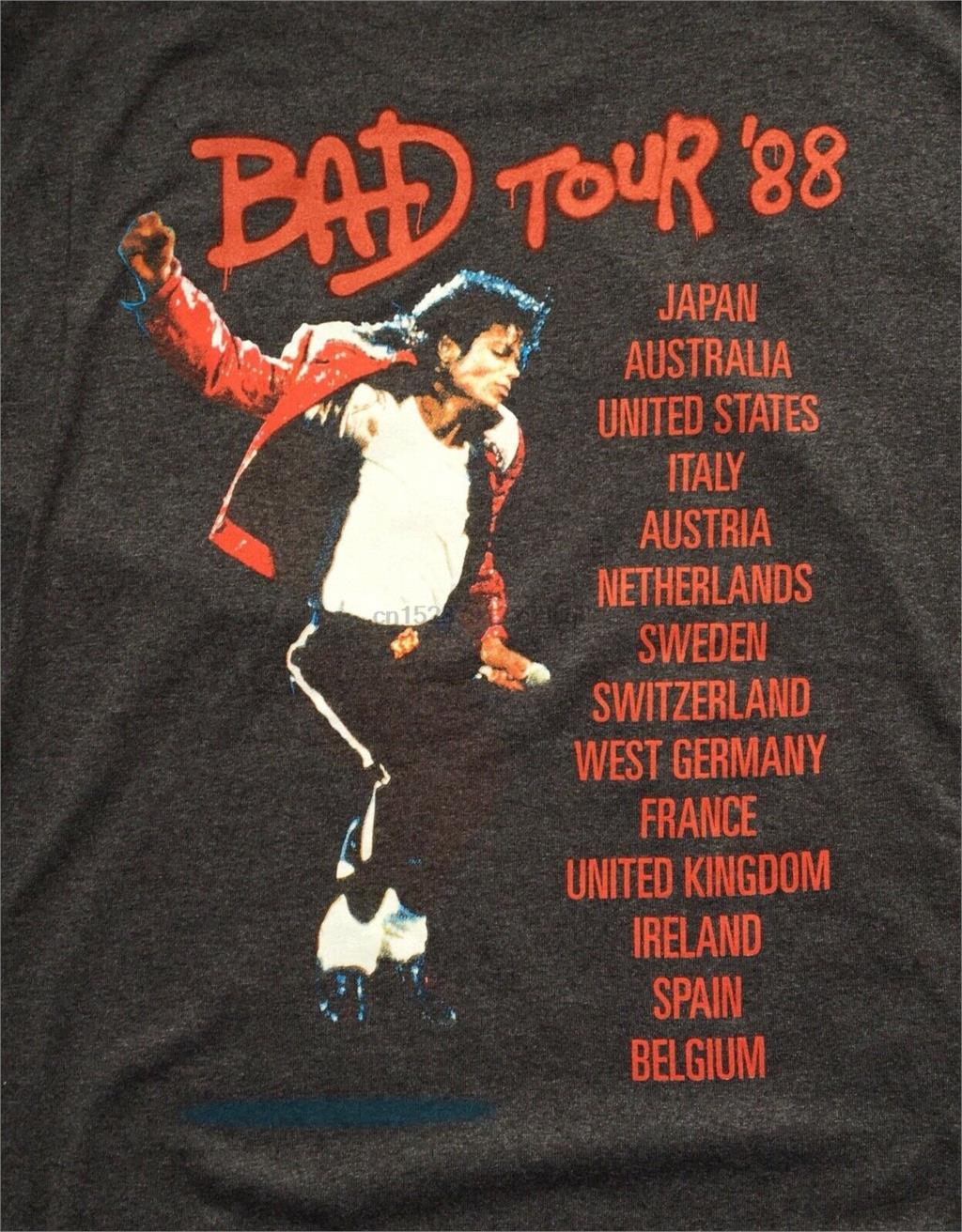 Michael Jackson Bad Tour 1988 Reprint T-Shirt XanacityToronto