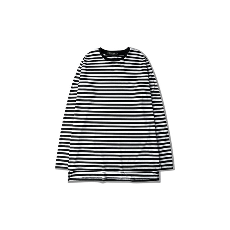 Striped Long Sleeve T-shirt Black