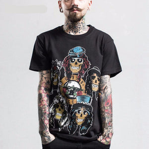 Guns N Roses - Skull Print T Shirts