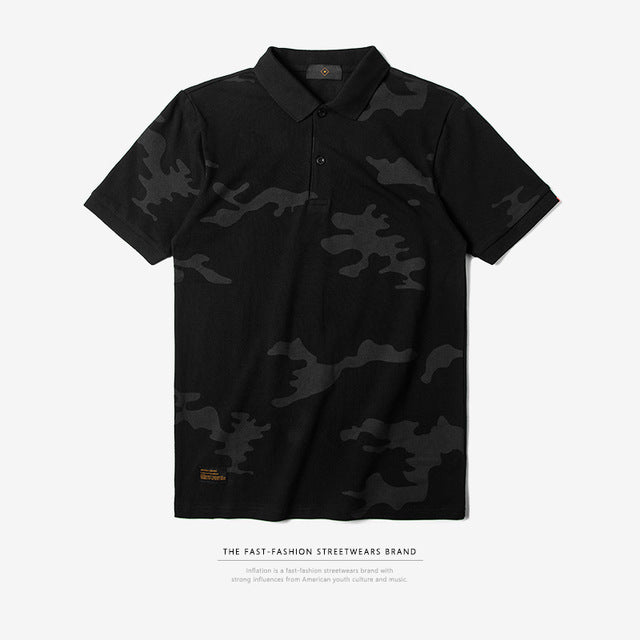 Black & Grey Camouflage T-shirts Black camo