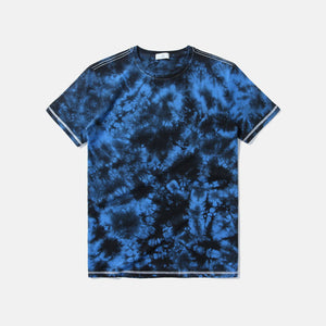 Black & Blue Tie dye T-shirt Blue