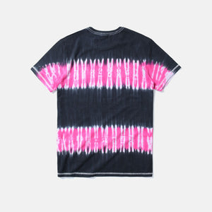 Pink & Black Tie dye Striped T-shirt