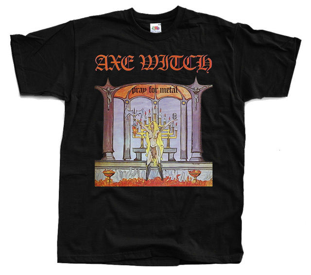 AXE WITCH - Prey for Metal T-Shirt Black