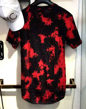 Red & Black Acid Splash Tie Dye T-shirt XanacityToronto